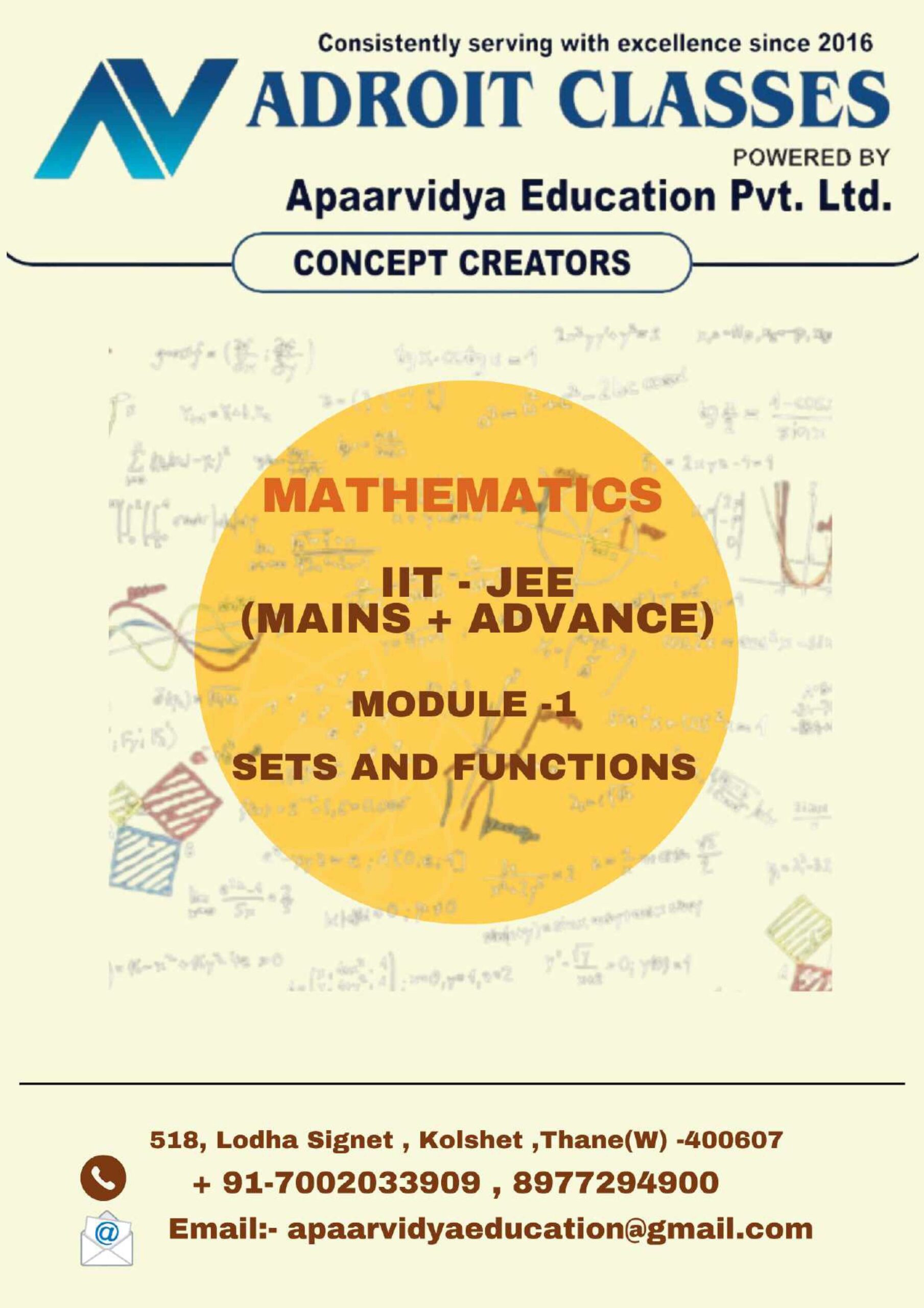 Mathematics IIT+JEE